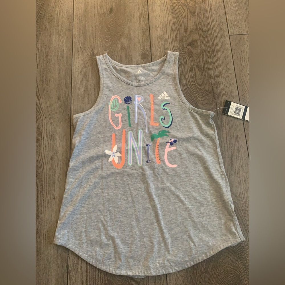Adidas girls unite graphic tank top